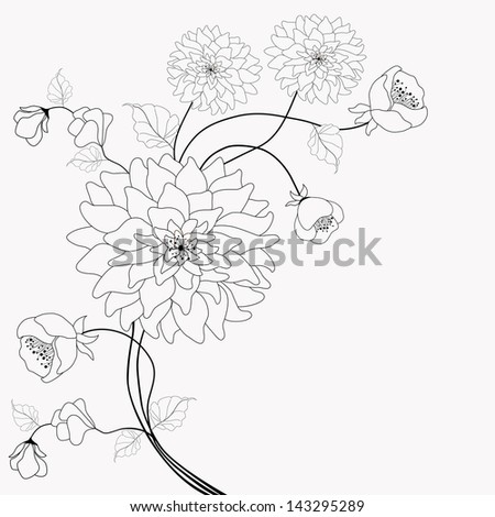 Flower Line Drawing Stock Photos, Images, & Pictures | Shutterstock