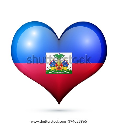 Haiti Flag Heart Shape Isolated On Stock Illustration 95671942 ...