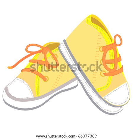 Pair Blue Baby Boots Illustration Design Stock Vector 66077395 ...