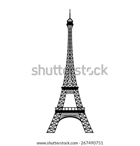 Eiffel Tower Silhouette Vector Stock Vector 275617439 - Shutterstock