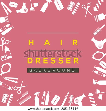 Hair Dresser Background Vector Illustration