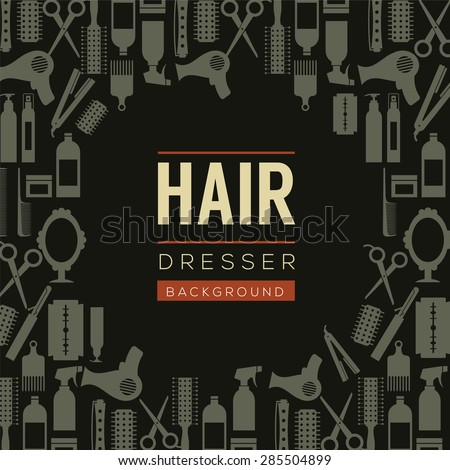 Hair Dresser Background Vector Illustration