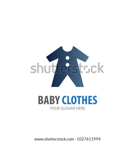 Baby Clothes Logo Business Company Simple Stock Vector 1027611994