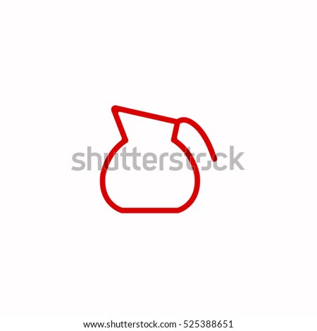 pitcher outline thin flat digital icon for web and mobile