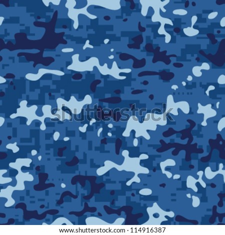 Seamless Modern Navy Camouflage Pattern Stock Vector 114916387 ...