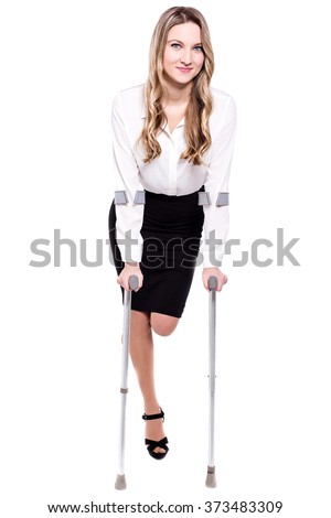 Woman On Crutches Stock Images, Royalty-Free Images & Vectors ...