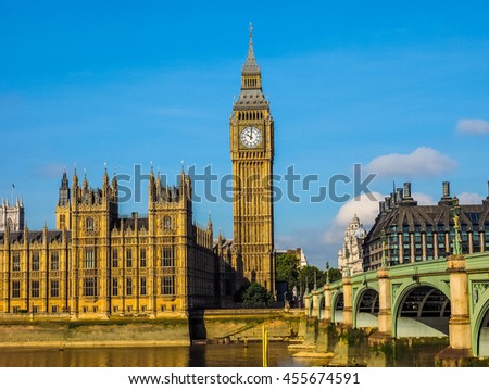 Big Ben Houses Parliament London Uk Stock Photo 107597459 - Shutterstock