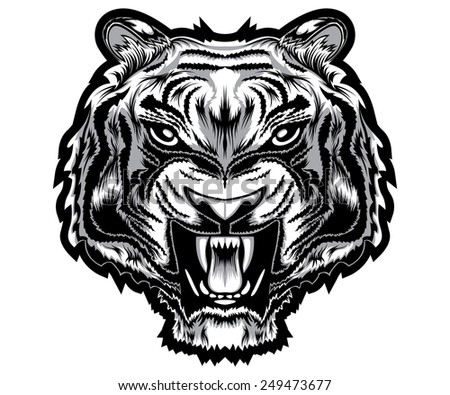 tiger tribal decoration tattoo tshirt design stock vector tiger tribal decoration tattoo tshirt design stock vector