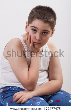 Fat Kid Put His Hands On Stock Photo 443085112 - Shutterstock
