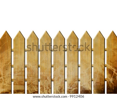 Old Wooden Fence Isolate Over White Stock Photo 66961996 - Shutterstock