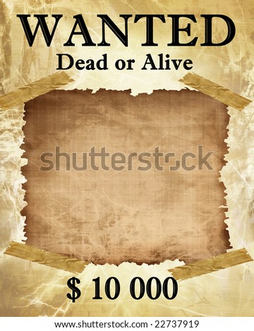 Illustration Blank Wanted Poster Stock Vector 137678675 - Shutterstock