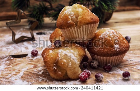 sponge cake and Christmas characters to the new year holiday