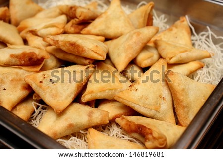 The indian samosa's on an ndian style - stock photo