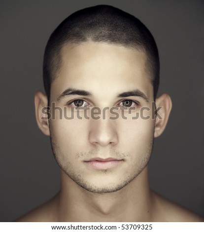 Young man's face