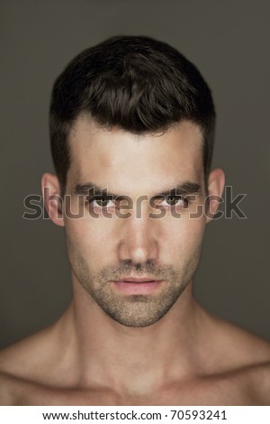 Young man's face