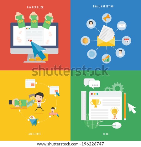 Element Ecommerce Pay Per Click Marketing Stock Vector ...