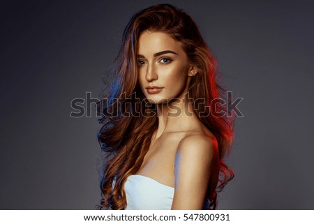 Beauty portrait of female face