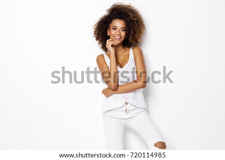 Beautiful african american female model