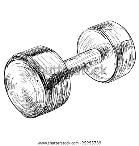 Как нарисовать гантели легко