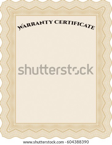 Light Blue Warranty Certificate Template. Artistry Design. Printer Friendly  Stock Vector - Illustration of card, back: 185958680