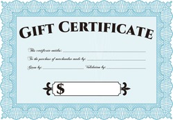 Classic Certificate Or Diploma Template. Money Pattern Design. Green 