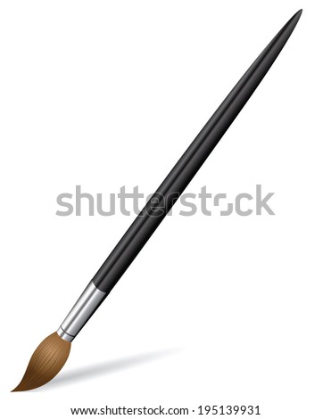 Thin Paint Brush clip art Free Vector / 4Vector