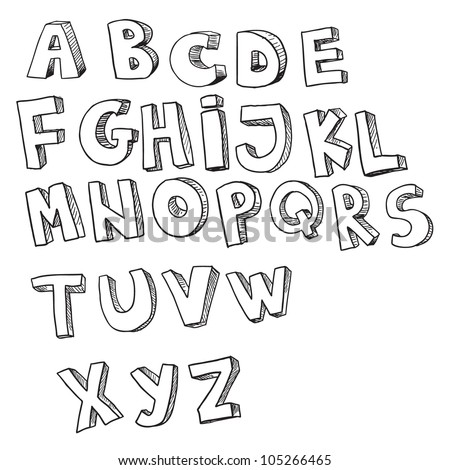 Royalty Free Stock Photos and Images: English alphabet (hand drawn ...