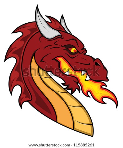 Dragon Head clip art Free Vector / 4Vector