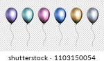 isolated 3d realistic colorful... | Shutterstock .eps vector #1103150054
