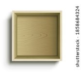 vector wooden box with shadow ... | Shutterstock .eps vector #1858684324