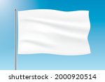 white flag waving on blue sky... | Shutterstock .eps vector #2000920514
