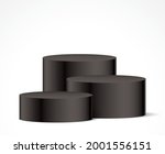 cylinder shape three black... | Shutterstock .eps vector #2001556151