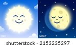 day and night cartoon vector... | Shutterstock .eps vector #2153235297