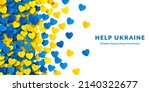 help ukraine vector scattered... | Shutterstock .eps vector #2140322677