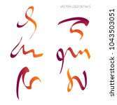 abstract calligraphic vector... | Shutterstock .eps vector #1043503051