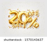 sale 20 off ballon number on... | Shutterstock .eps vector #1570143637