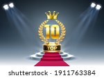 top 10 best podium award sign ... | Shutterstock .eps vector #1911763384