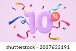 10 percent off. discount... | Shutterstock .eps vector #2037633191