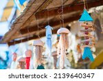 Wooden souvenirs for sale in...