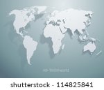 vector world map | Shutterstock .eps vector #114825841