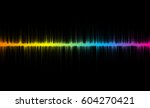 vector halftone sound wave... | Shutterstock .eps vector #604270421