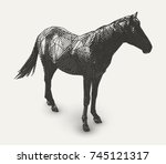 vector horse illustration.... | Shutterstock .eps vector #745121317