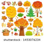 Vector Set With Autumn Trees...