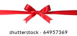 red bow isolated on white | Shutterstock . vector #64957369