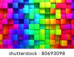 Rainbow Of Colorful Boxes
