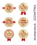 gold badges labels | Shutterstock .eps vector #222447961