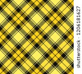yellow and black tartan plaid... | Shutterstock .eps vector #1206181627
