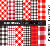 Red Picnic Tablecloth Gingham...