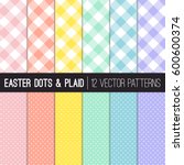 Easter Colors Pixel Gingham And ...