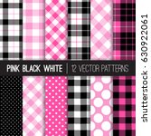 Pink  Black And White Polka...